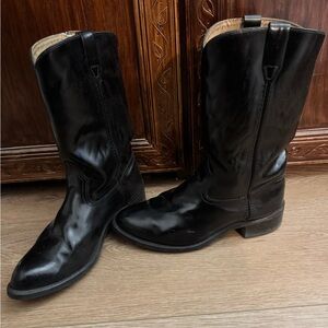 Classic Black Leather Men's Boots